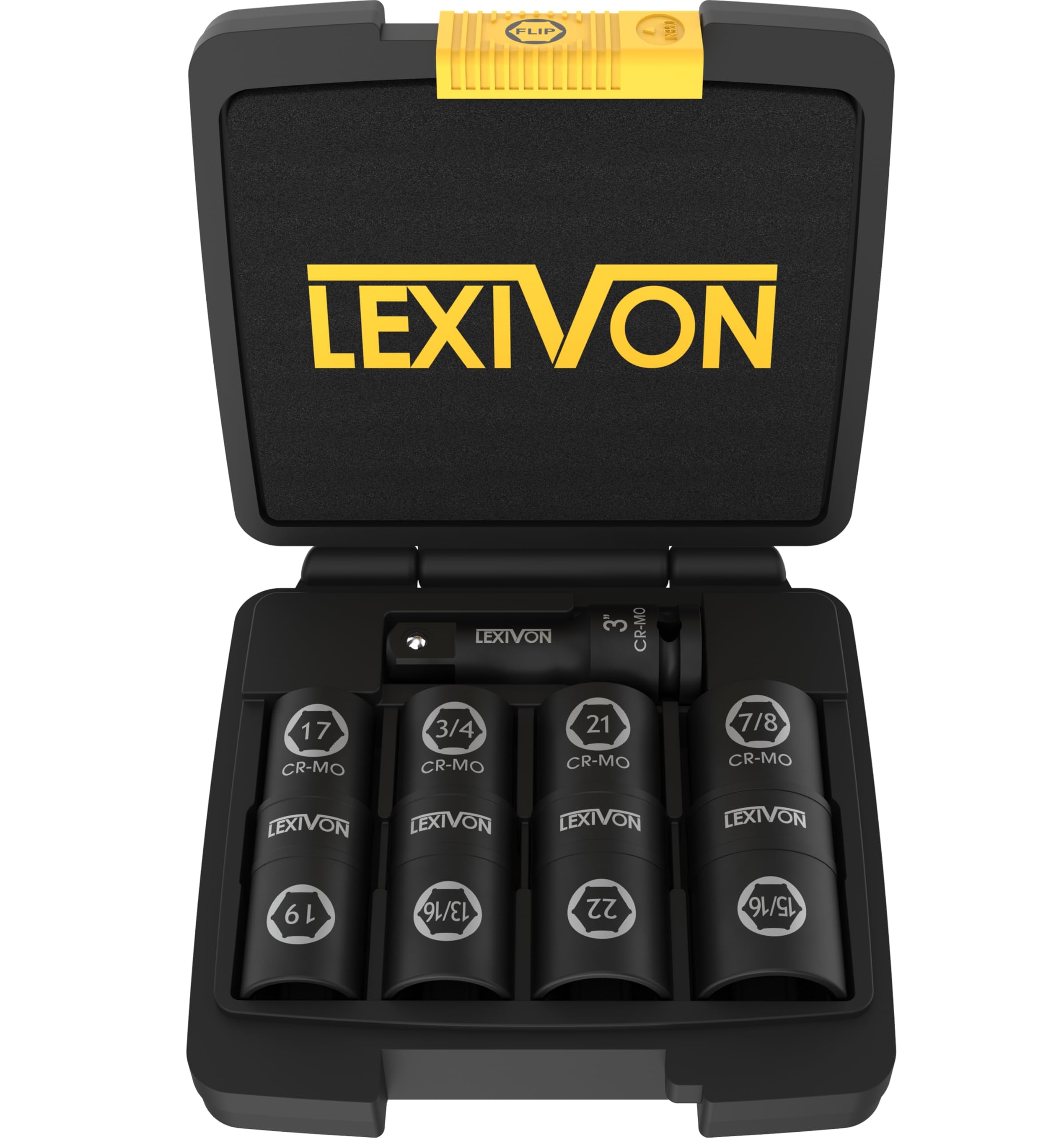 nolu⭐︎ LEXIVON Lug Nut Impact Socket Set, 1/2-Inch Drive
